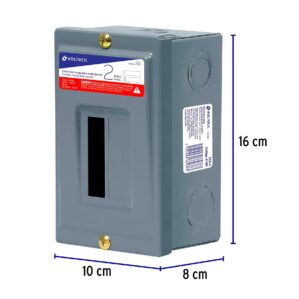 Centro de carga de sobreponer 2 polos Volteck