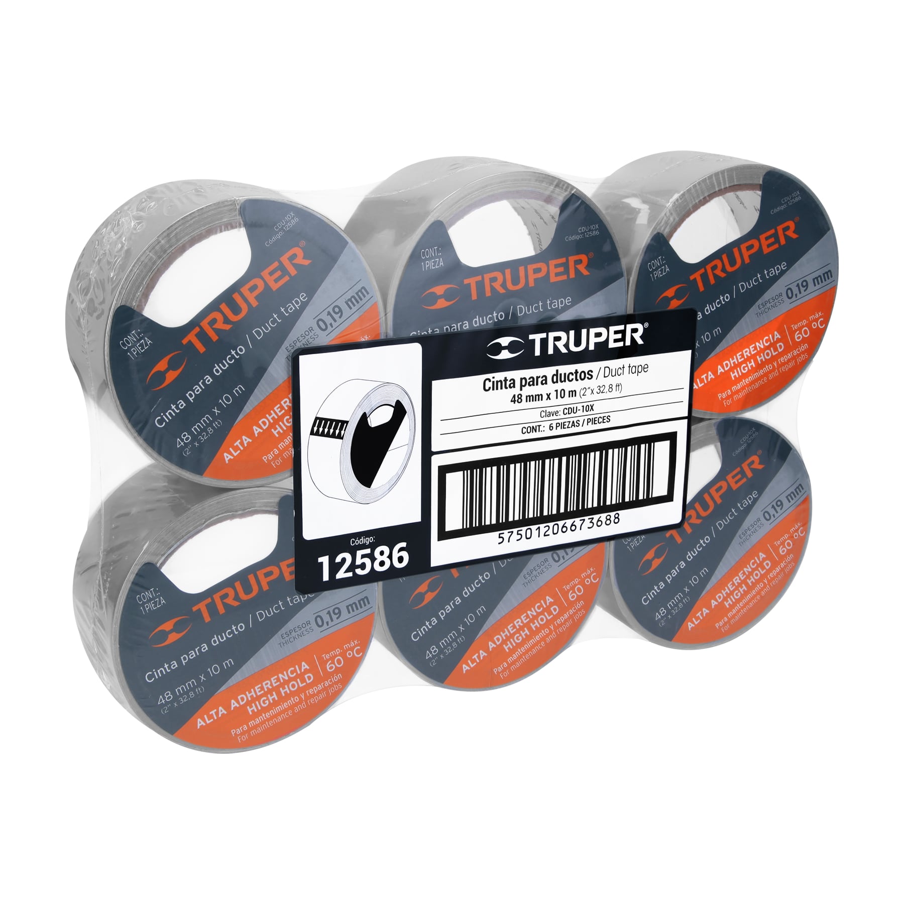 Cinta para ducto 10m resistente a altas temperaturas