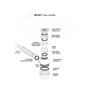 Cespol de bote fregadero 1-1/2