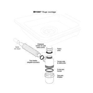 Cespol de bote fregadero polipropileno 1-1/2