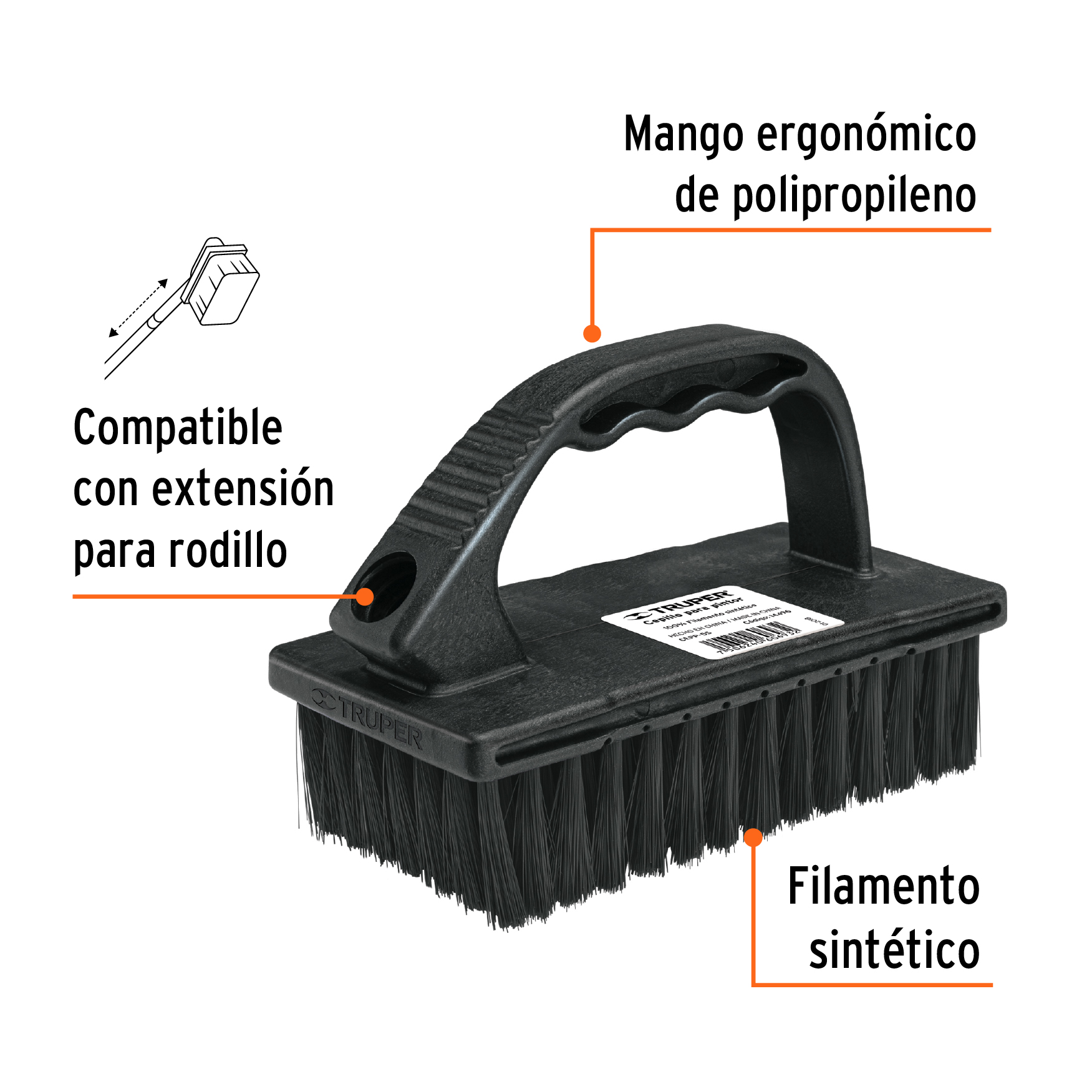 Cepillo Multiusos pintar pintar semi rigido cerda sintetica