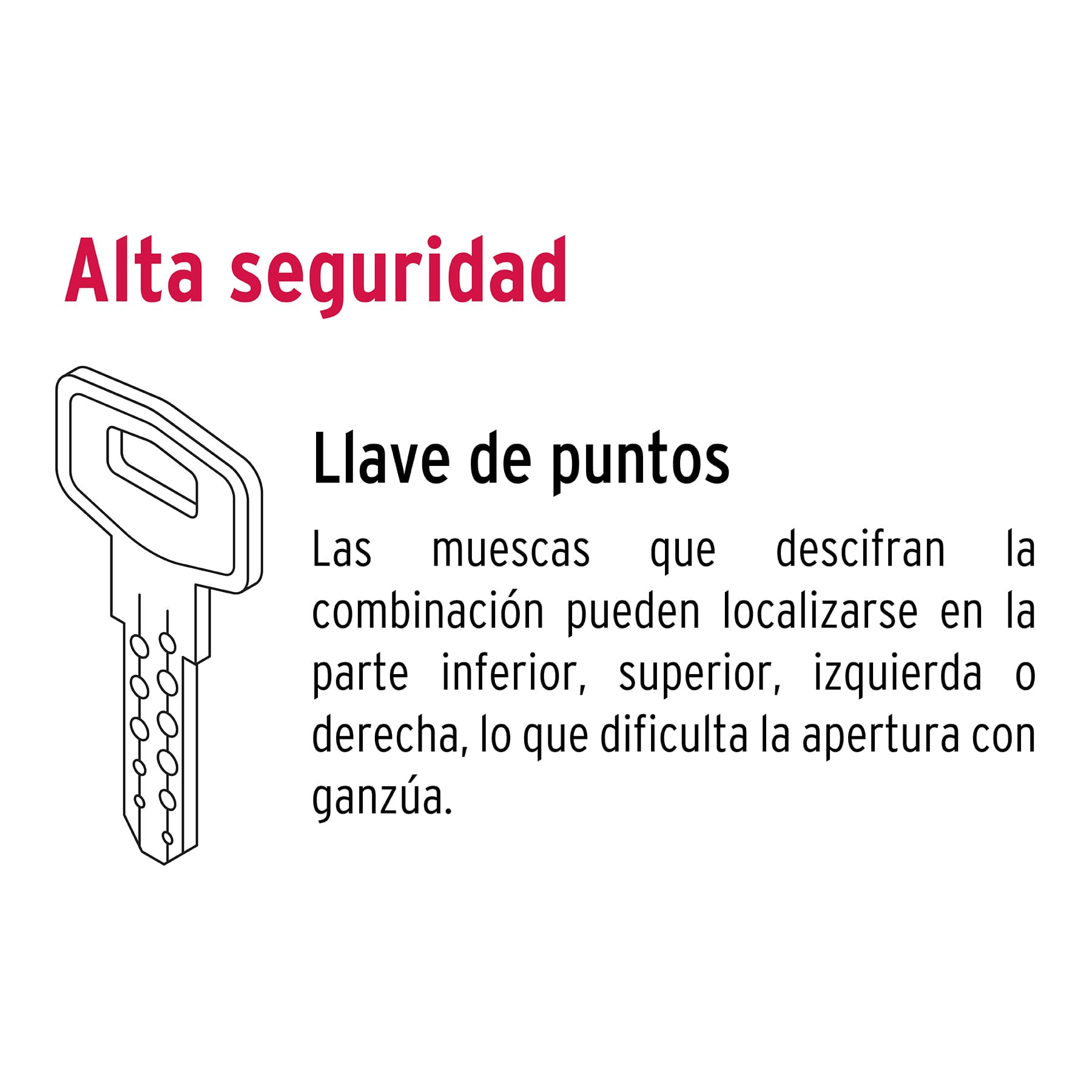 Cerrojo llave-llave cromo mate llave de puntos