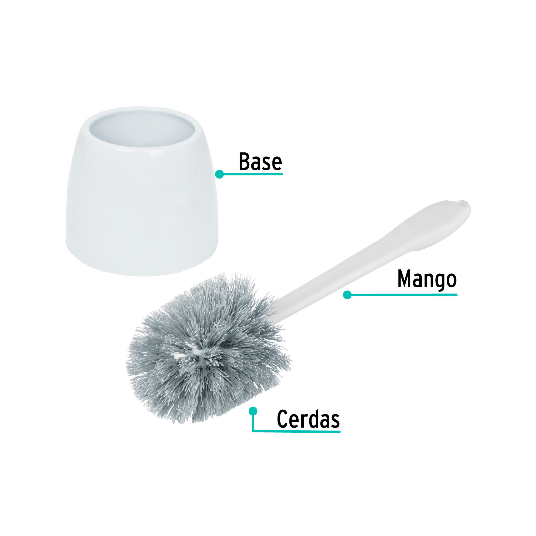 Cepillo sanitario de plastico con recipiente