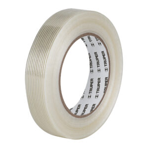 Cinta flejadora con filamentos 24mm x 50m transparente