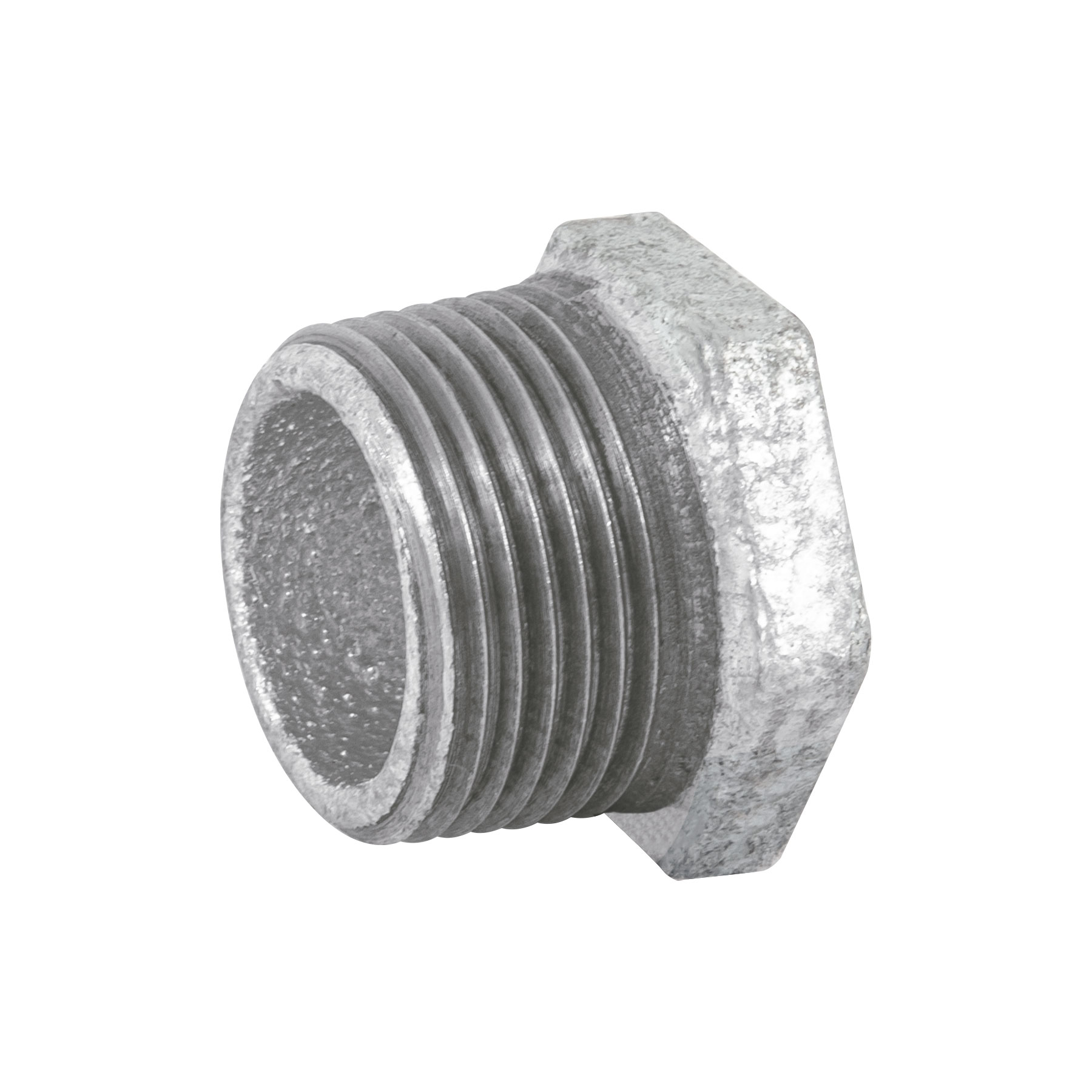 Reduccion bushing acero galvanizado 3/4 x 1/2"