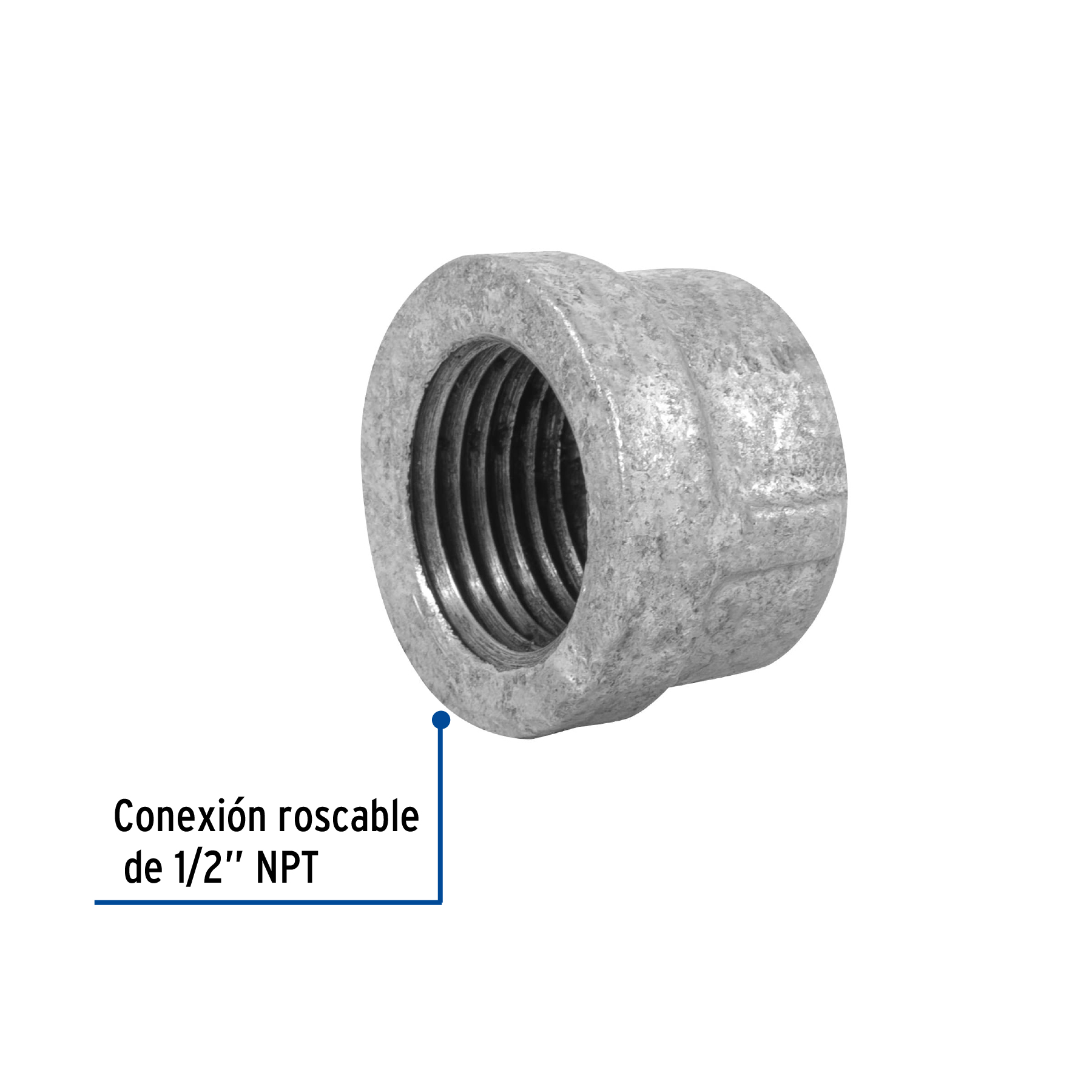 Tapon hembra acero galvanizado 1/2"