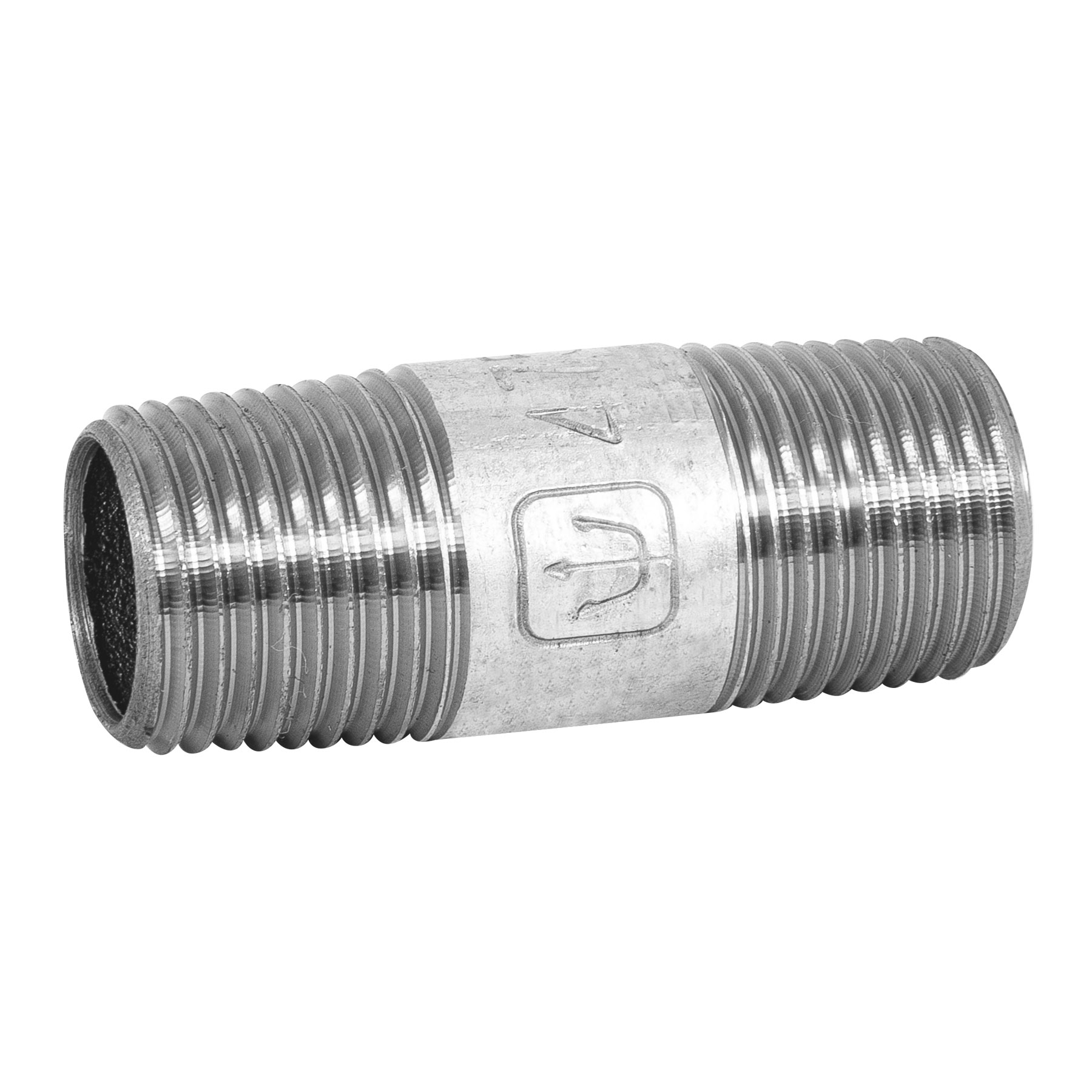 Niple acero galvanizado 1/2"x2" cedula 40