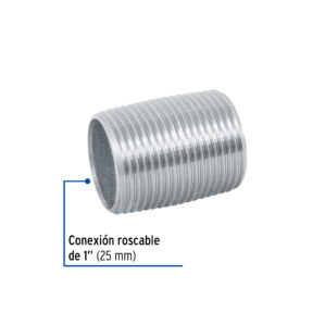 Niple 1" Cuerda corrida Galvanizado