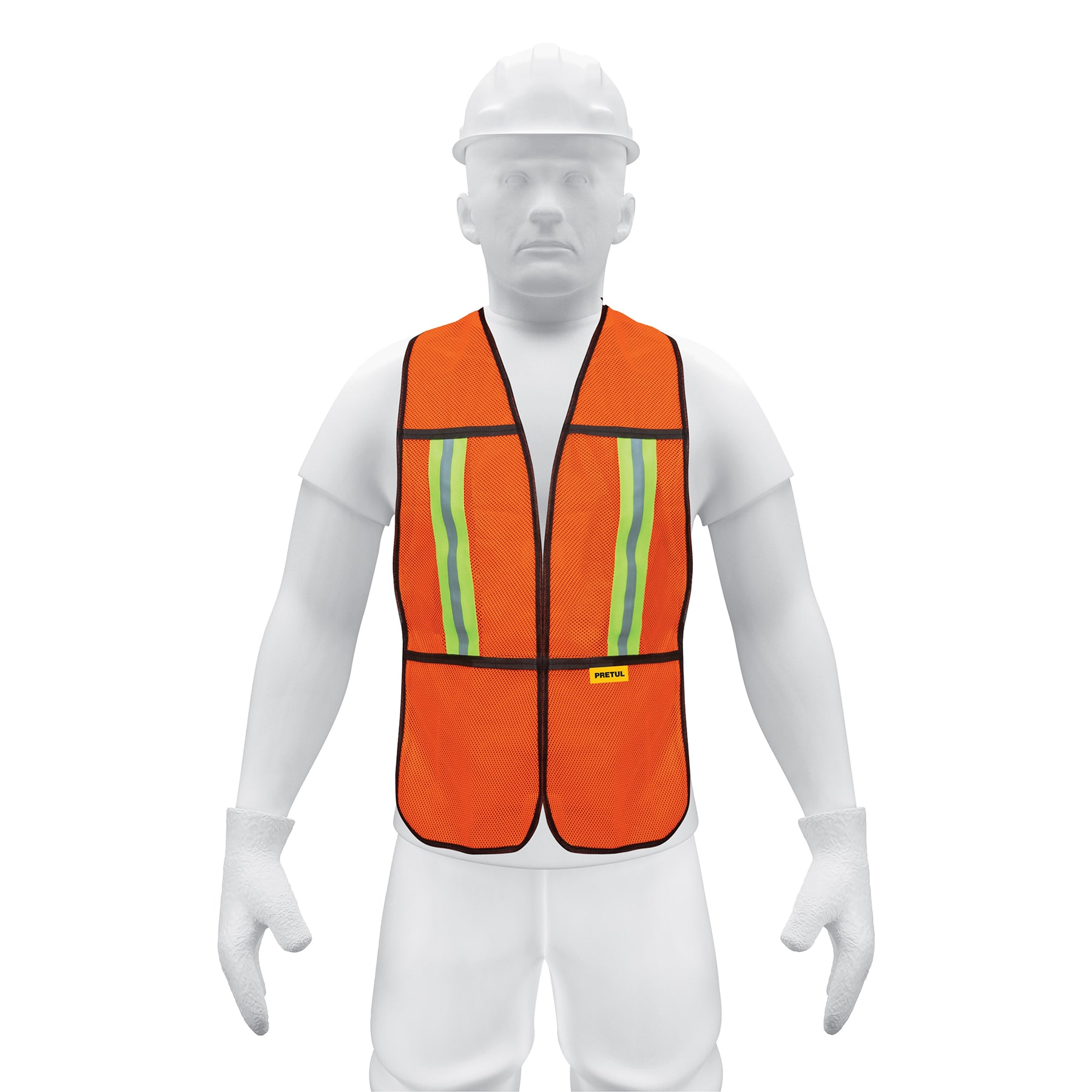 Chaleco de seguridad con cintas reflejantes naranja Pretul