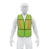 Chaleco de seguridad con cintas reflejantes verde Pretul