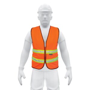 Chaleco de seguridad alta visibilidad con cierre naranja