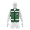 Chaleco brigadista con cintas reflejantes color verde