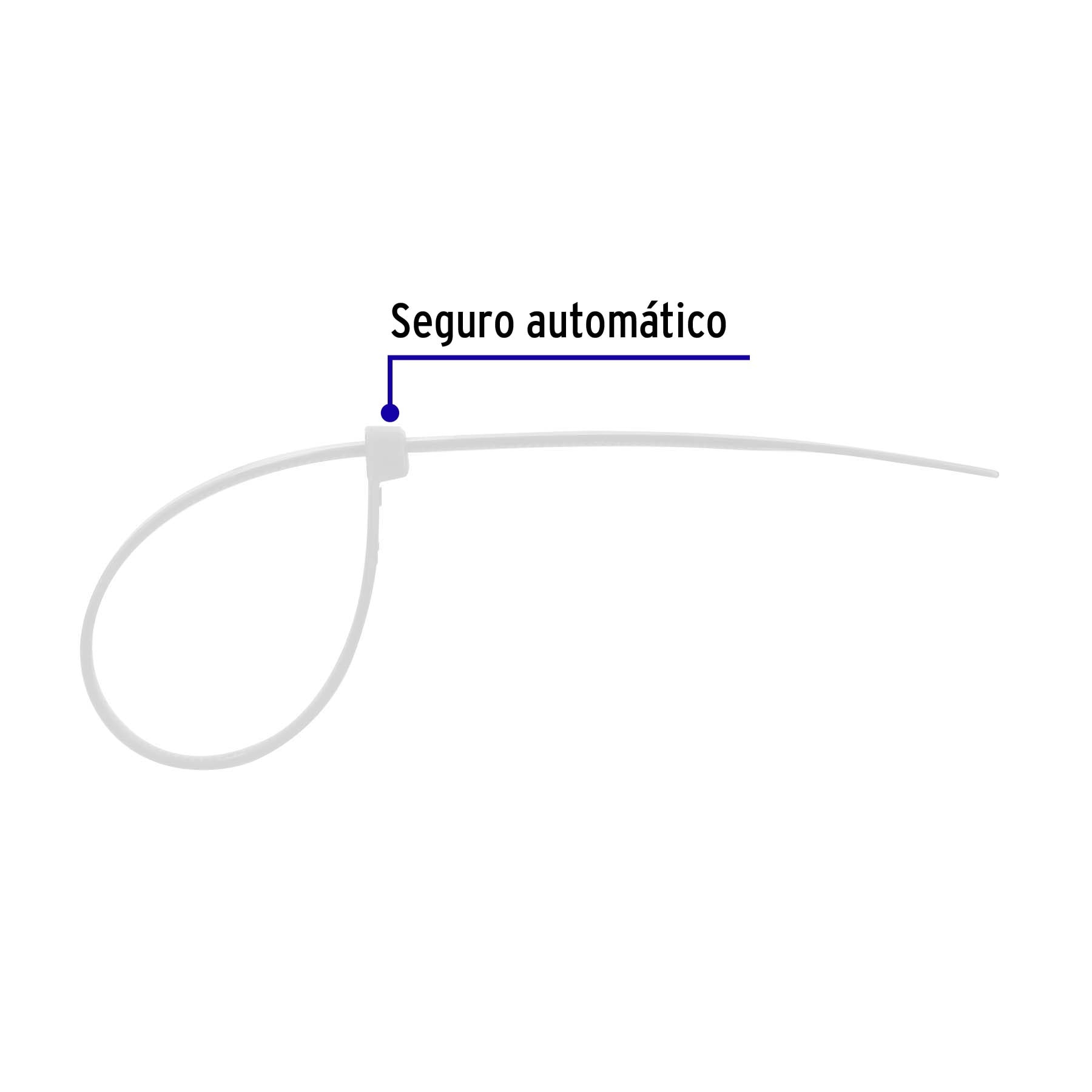 Cincho plastico 25cm 3.5mm bolsa con 50 pzas