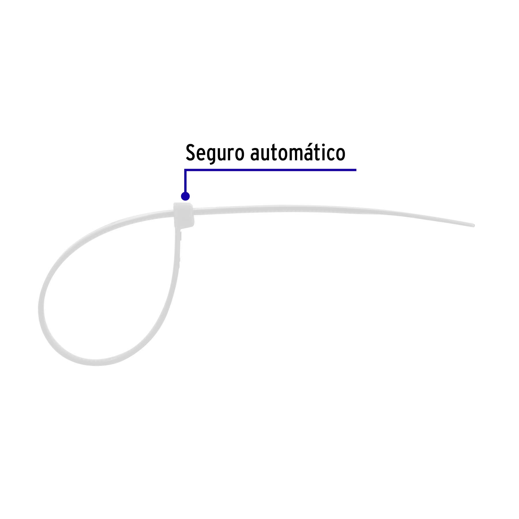 Cincho plastico 30cmx4.5mm bolsa con 50 pzas