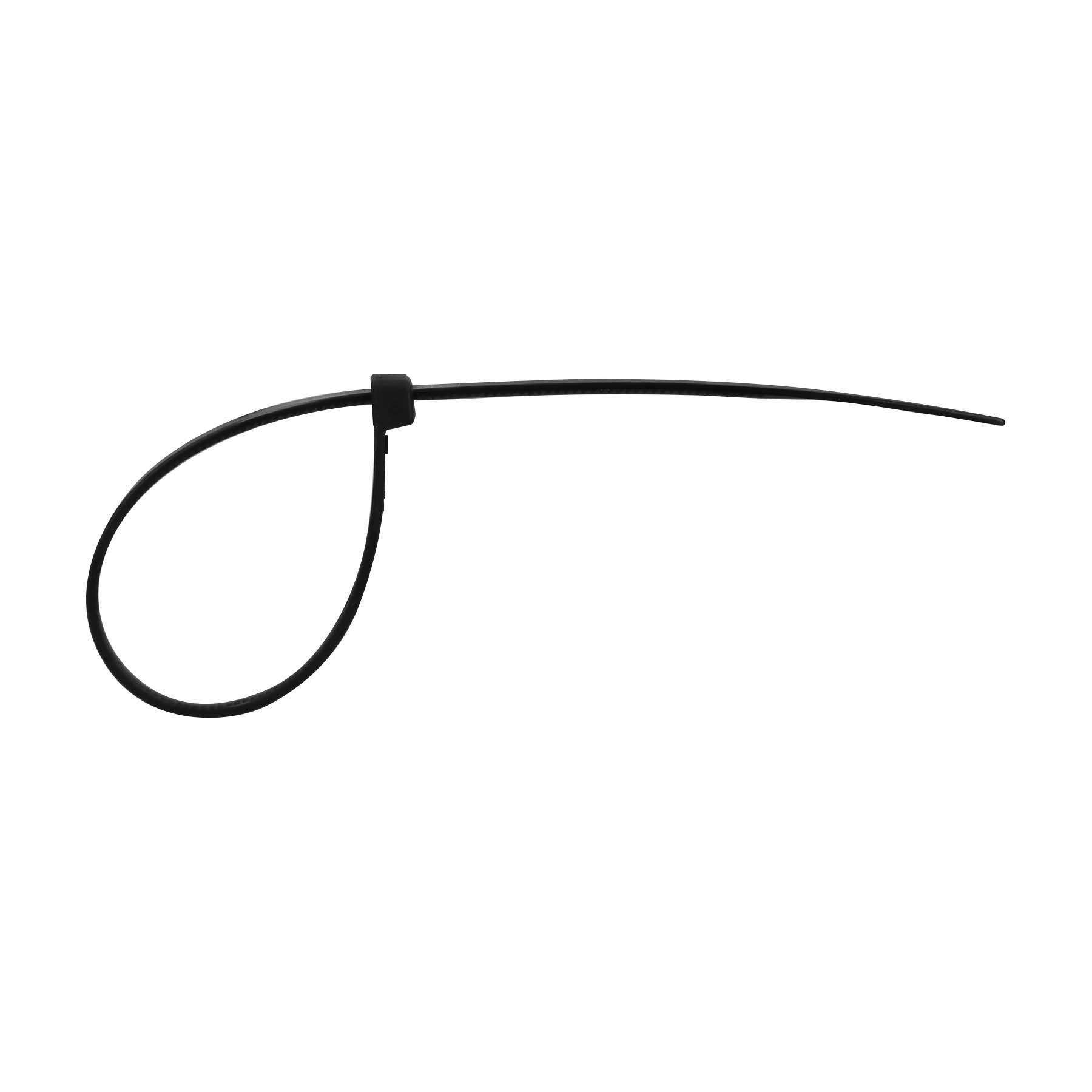 Cincho plastico 30cm de 4.5mm negro bolsa con 50 pzas