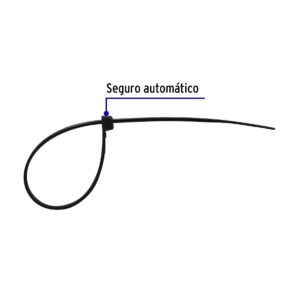 Cincho plastico 50cmx4.5mm negro bolsa con 25 pzas