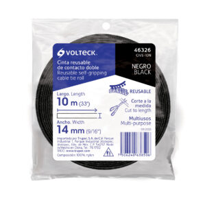 Rollo de 10m de cinta tipo velcro 100% Nylon