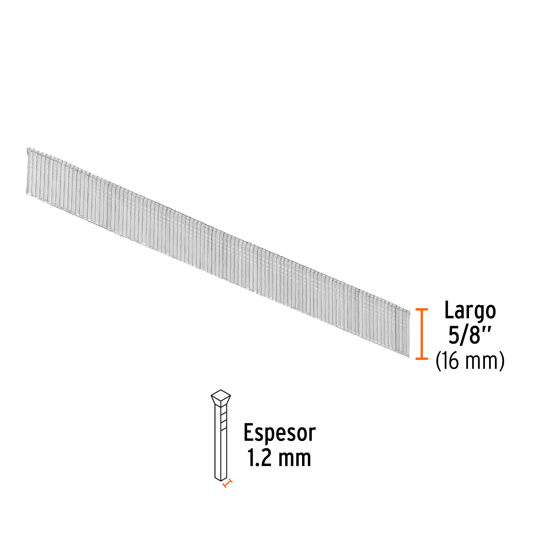 Clavos Calibre 18 de 5/8" Caja 5000 pzas