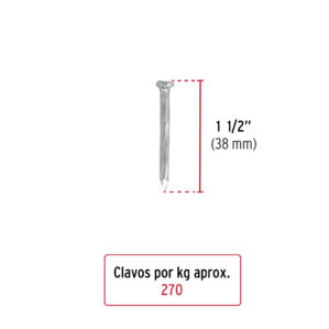 1 kg de Clavo para concreto 1-1/2