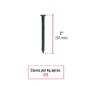 Clavos para concreto 2" bolsa de 1kg