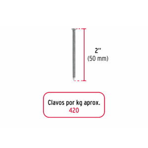 Clavos para Madera 2" bolsa de 1kg