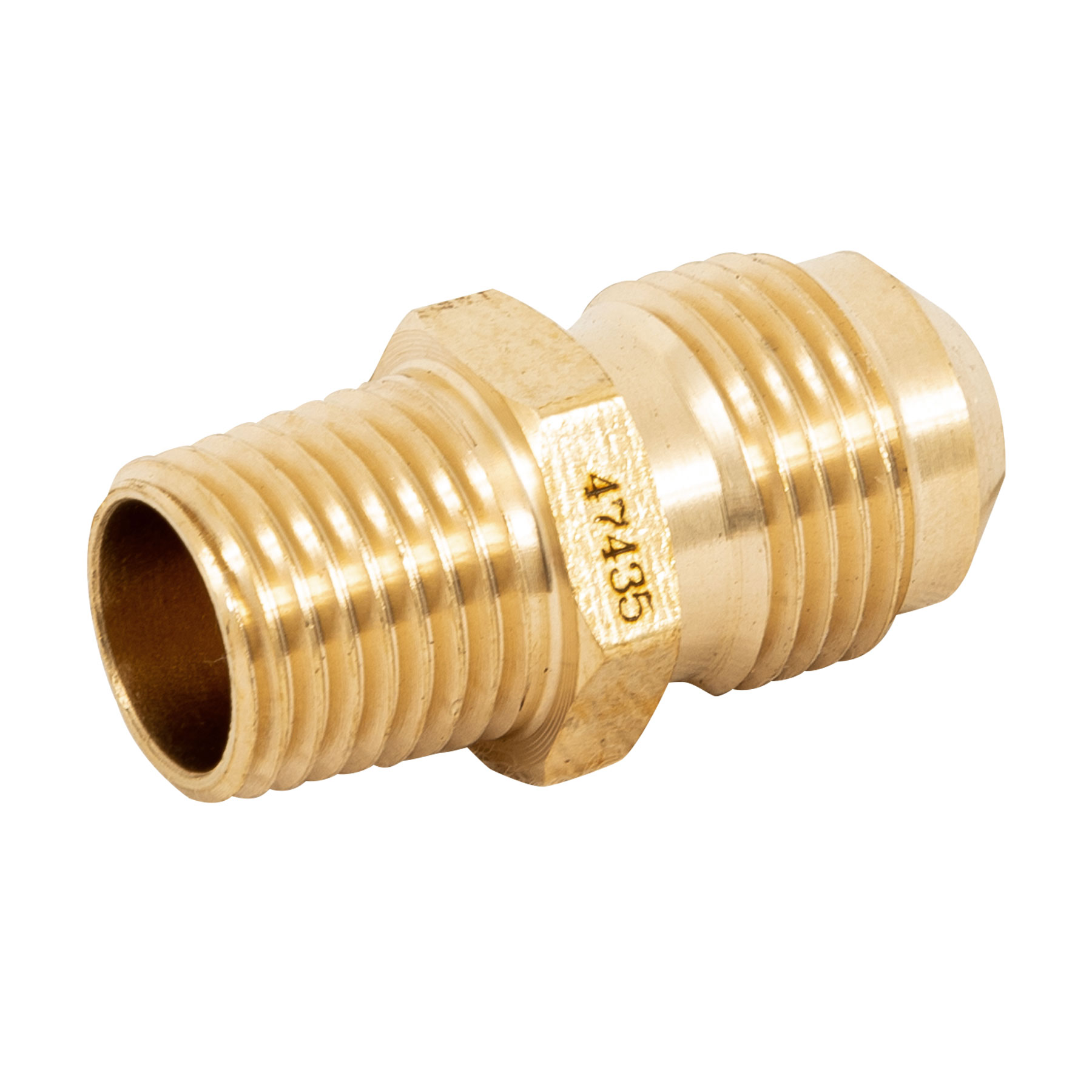 Niple terminal de laton para gas 3/8"x1/4"