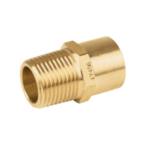 Conector de laton, NPT soldable,1/2" X 3/8"