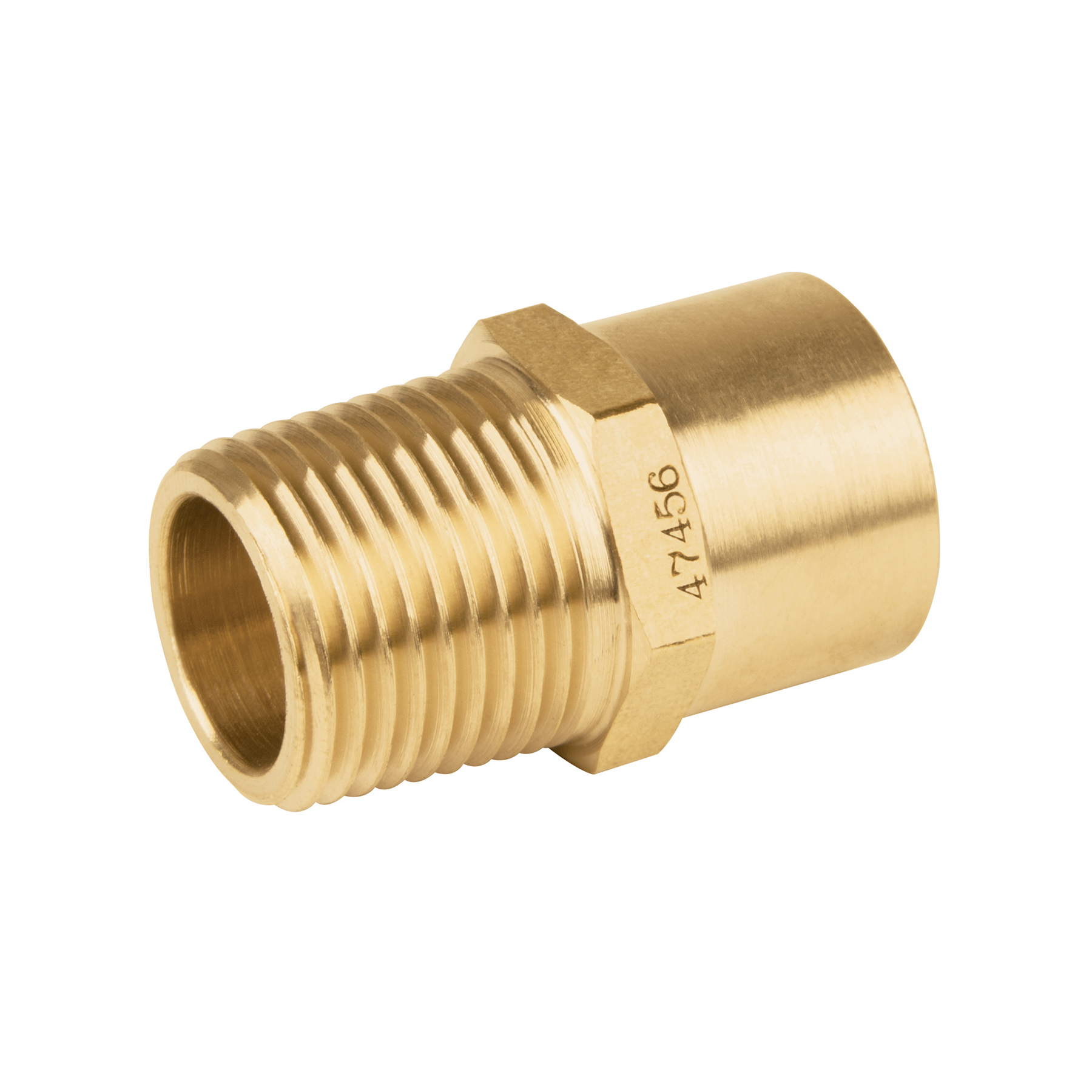 Conector de laton, NPT soldable,1/2" X 3/8"