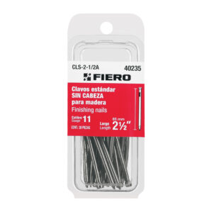 Blister con 20 clavos estandar 2-1/2" sin cabeza, Fiero