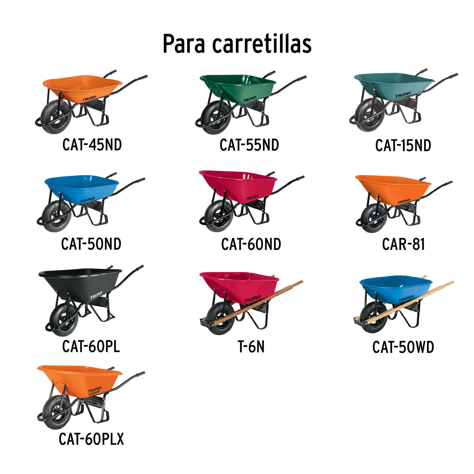 Camara para llanta de carretilla de 16"