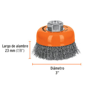 Carda de copa Alambre Ondulado 3