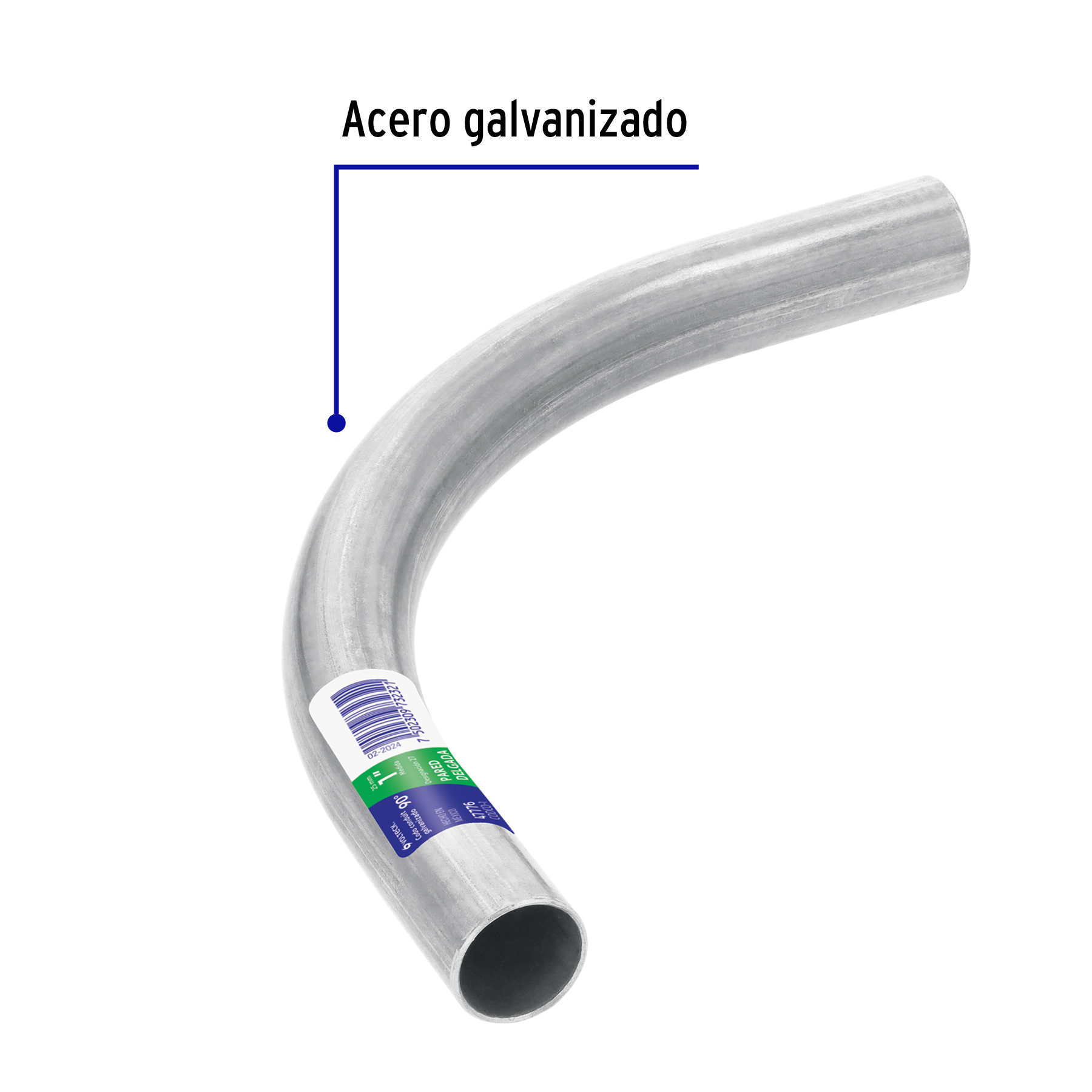 Codo Conduit 90° de 1/2" galvanizado pared delgada