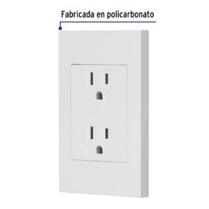 Placa Armada Contacto Doble Española Blanco