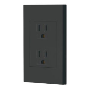 Placa Armada Contacto Doble Española Negro