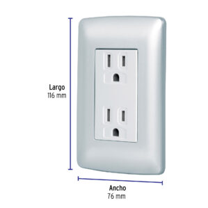 Placa Armada Contacto Doble Plata linea Italiana