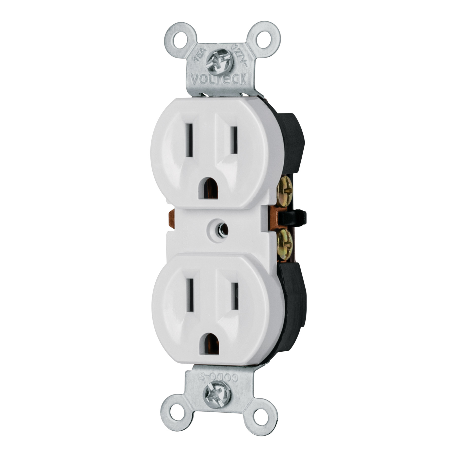 Contacto duplex 2 polos 3 hilos Standard Granel blanco