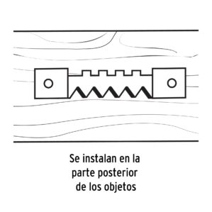 Bolsa con 100 Colgadores tipo Caiman para Cuadros de 5.5cm