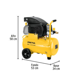 Kit compresor 20L 2-1/2HP manguera PVC y pistola Pretul