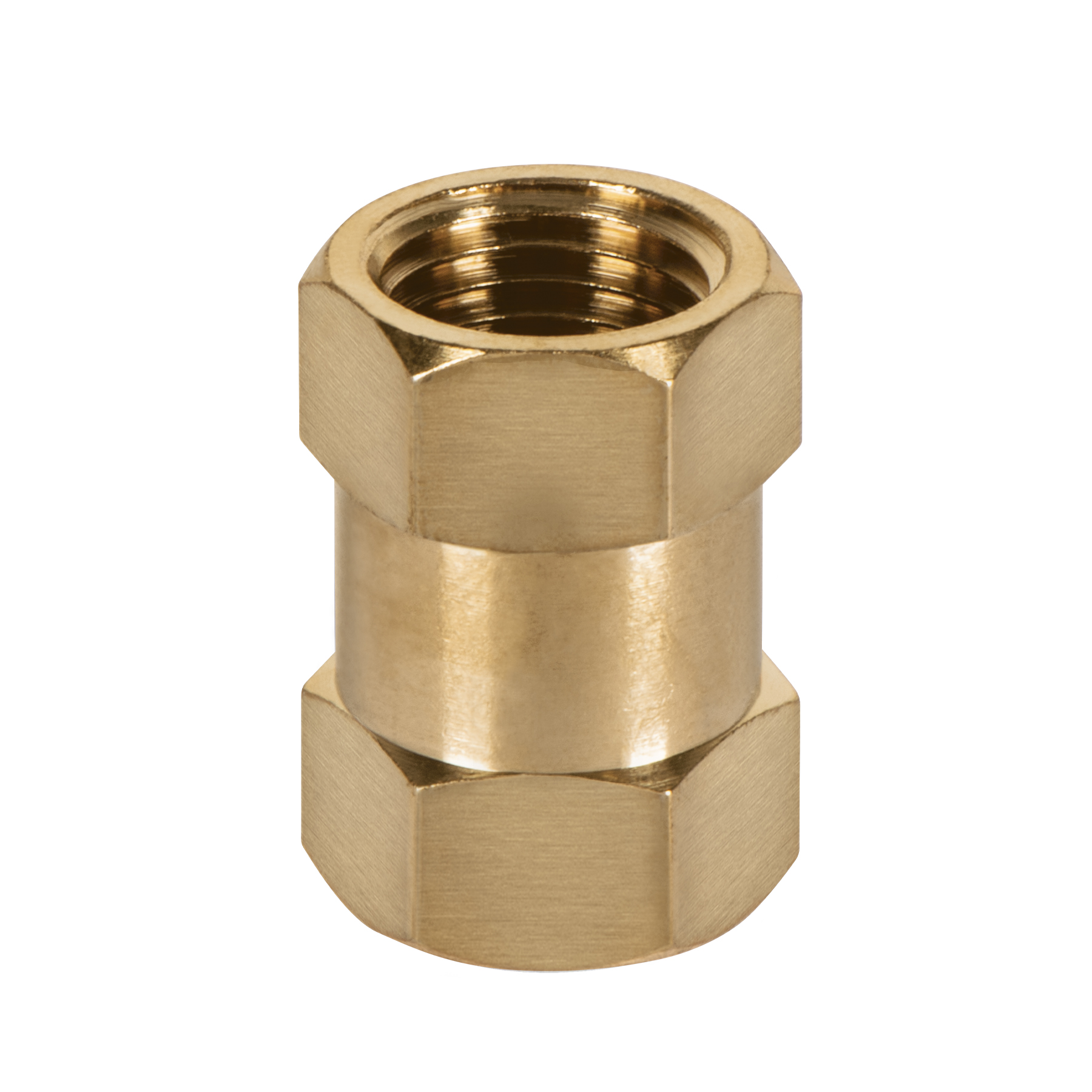 Cople de laton aire tipo FF cuerda 1/4 NPT