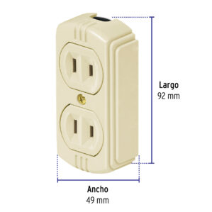 Contacto de sobreponer duplex sin tierra