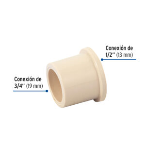 Reduccion bushing de CPVC 3/4" - 1/2"