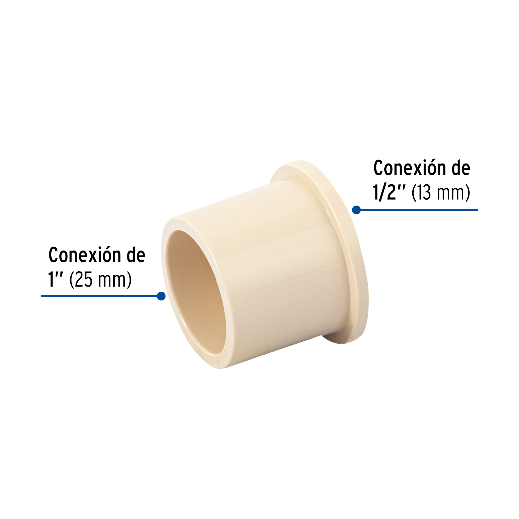 Reduccion bushing de CPVC 1" - 1/2"