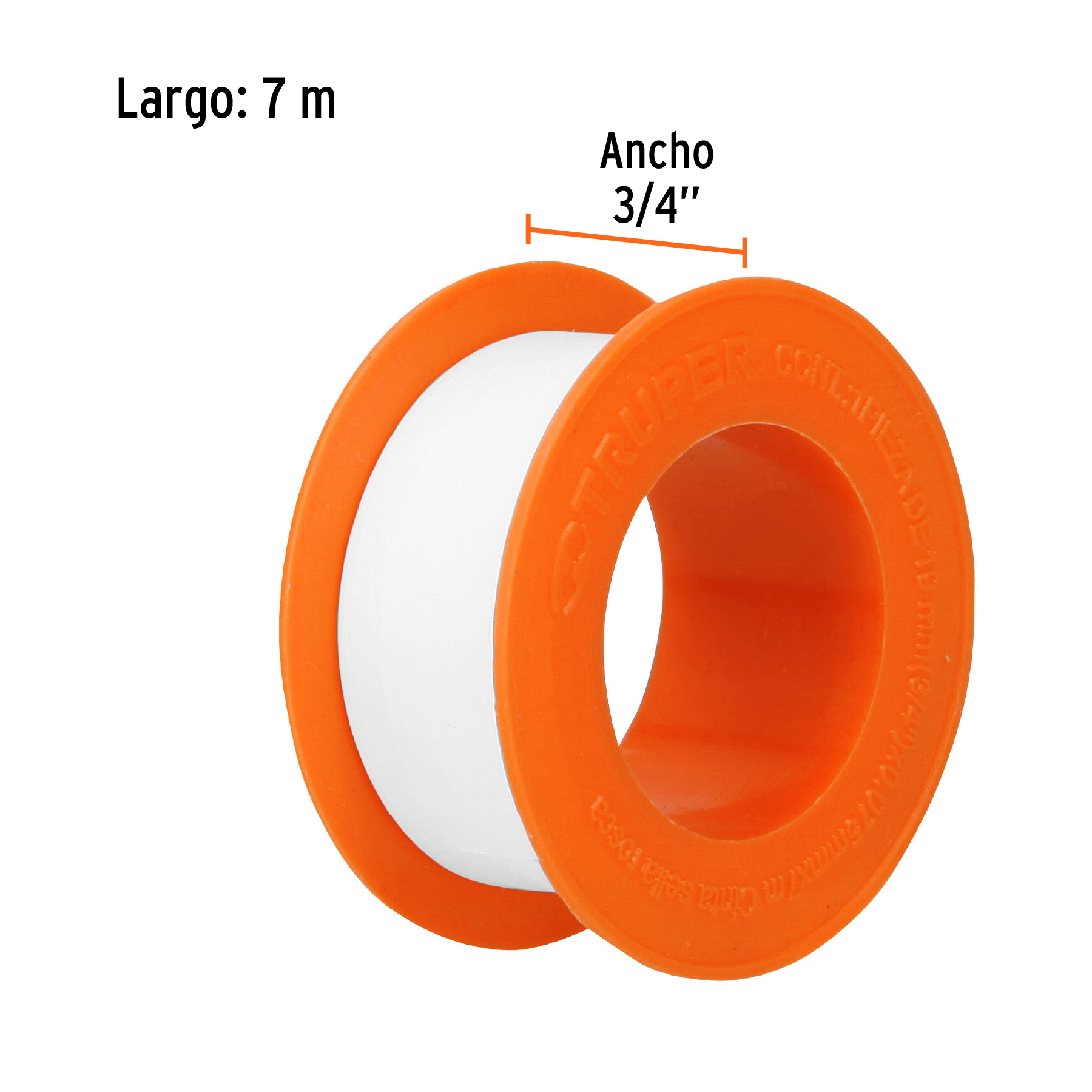 Cinta Teflon 3/4" Sella roscas uso general 7m Truper