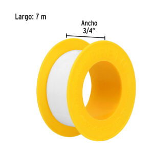 Cinta Teflon 3/4" de 7m Sella Roscas Pretul