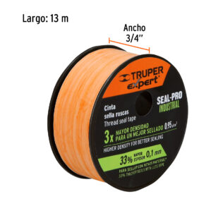 Cinta teflon 3/4" de 7m Industrial sella roscas para gas