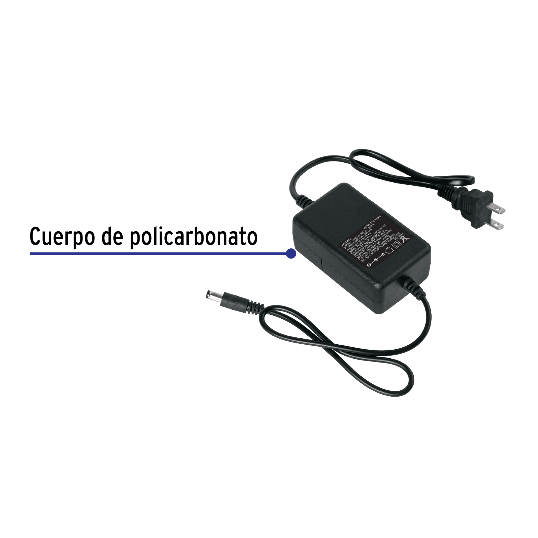 Fuente de Alimentacion Eliminador 12V 2A Volteck