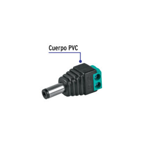 Conector de energia para CCTV tipo macho, Volteck