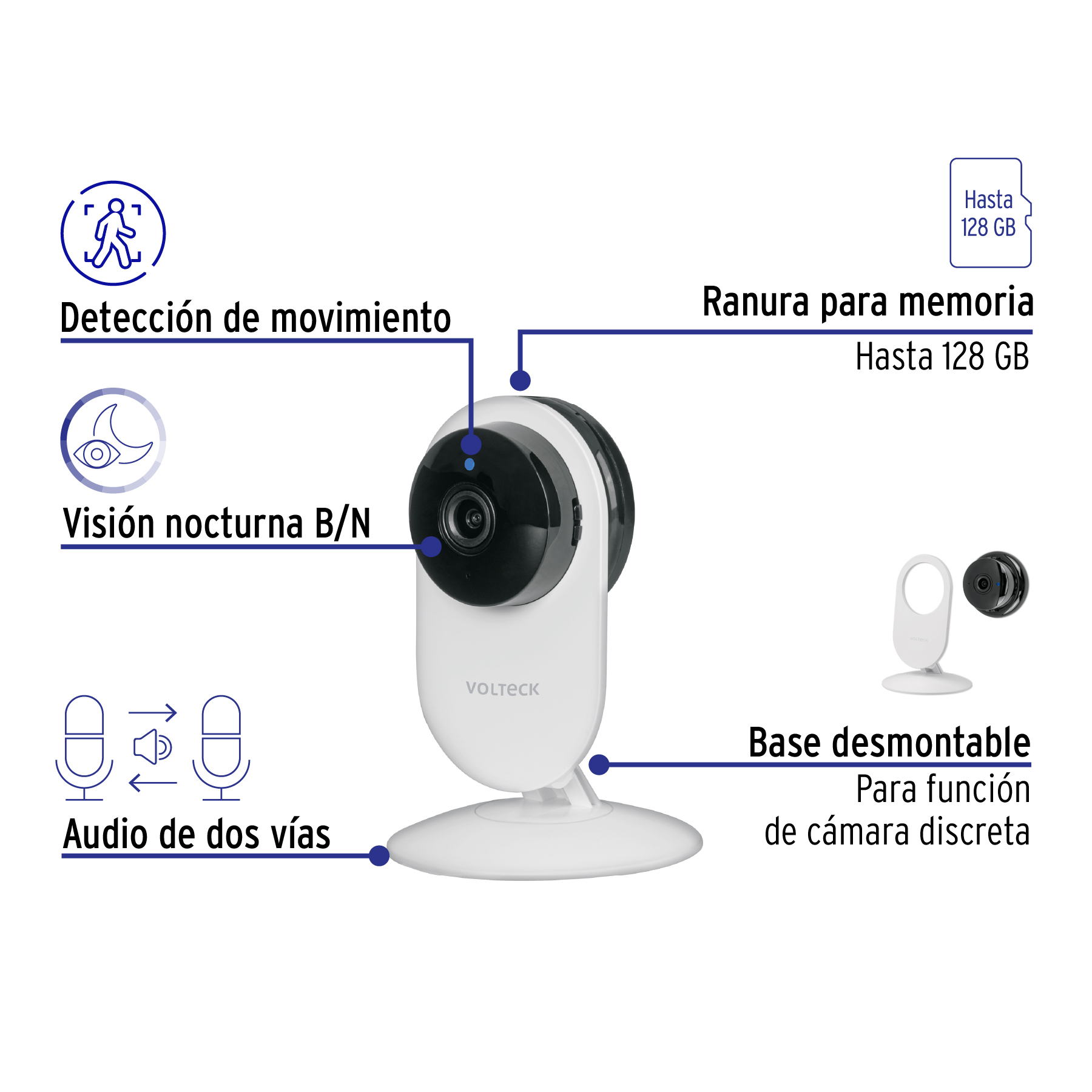 Camara WiFi Fija 2MP Volteck