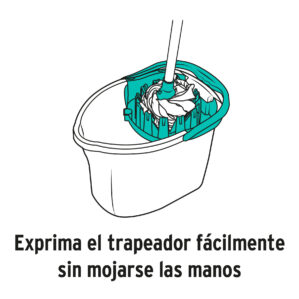 Cubeta plastica con exprimidor de 8L Klintek