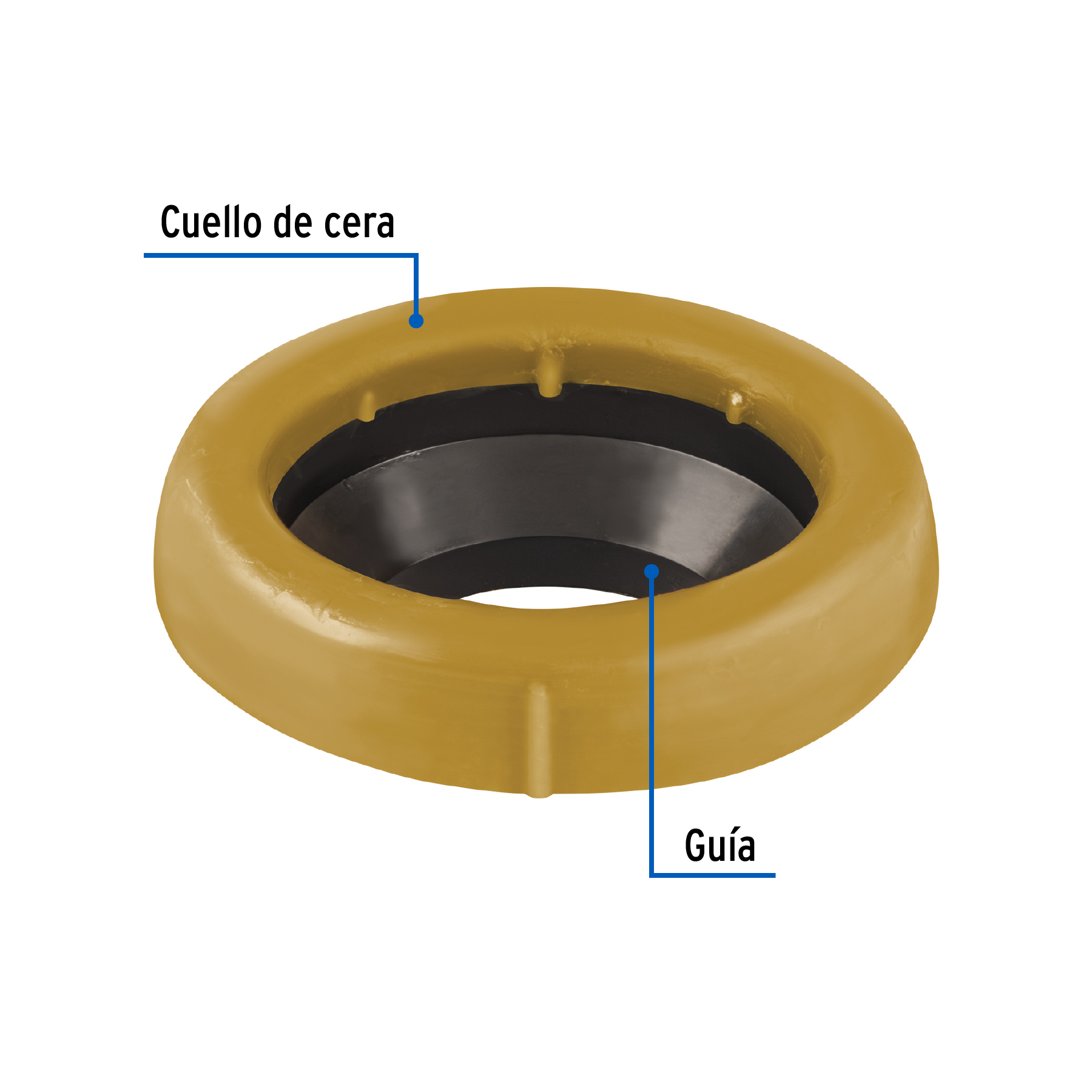 Cuello de cera con guia brida WC 170g